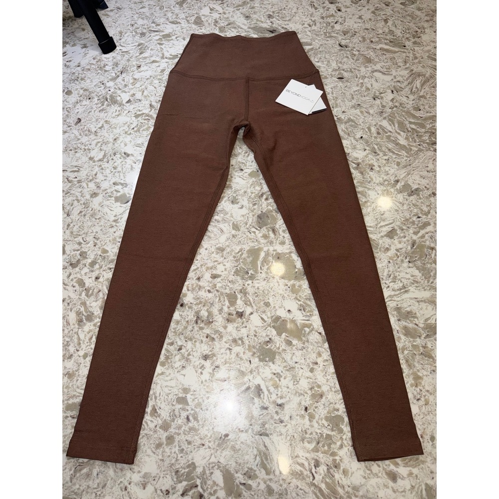 Beyond Yoga Spacedye High Waisted Midi Leggings heather brown size XS
